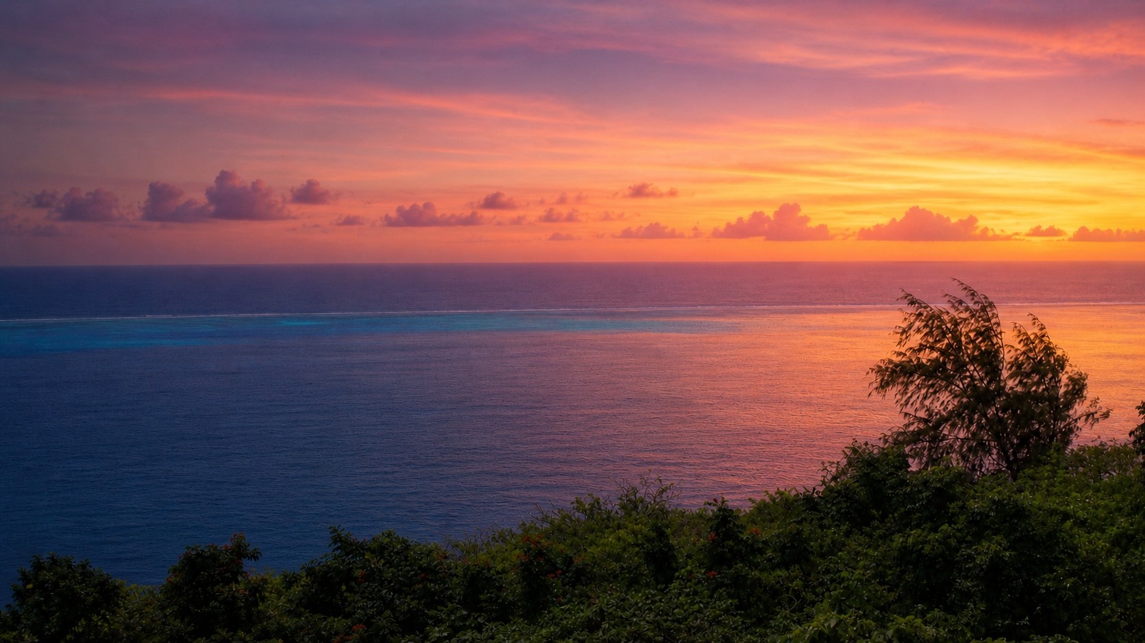 Pacific sunset in Saipan